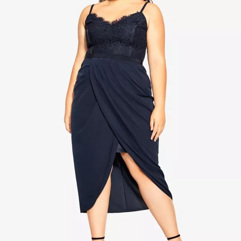 CITY CHIC Trendy Plus Size Lace Touch Maxi Dress